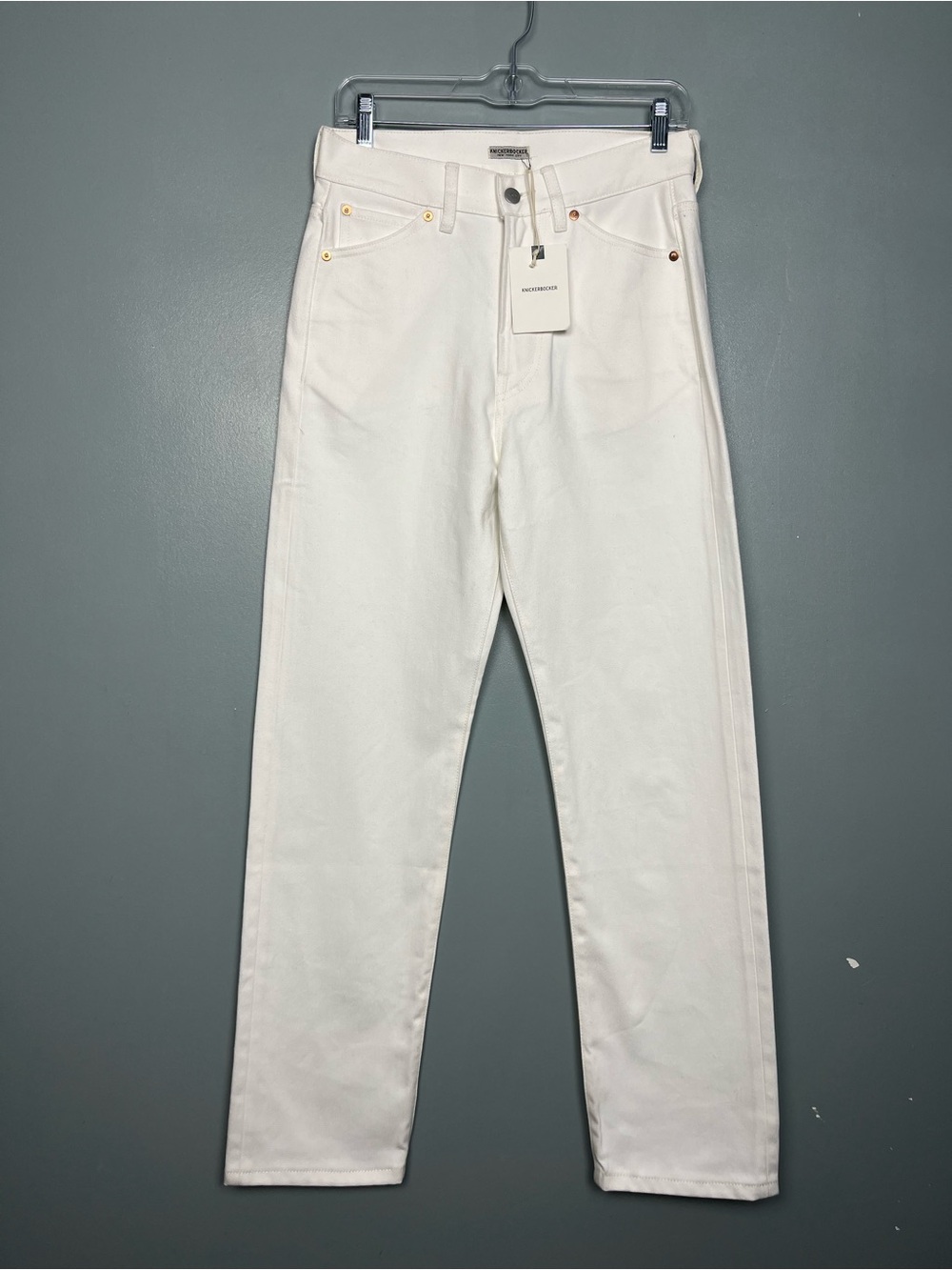 Knickerbocker NWT Straight Leg High Rise White Denim Jeans Women’s Size 28